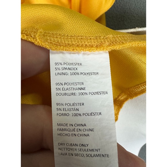 Esteban Cortazar Dress Womens Size 2 Yellow Fit Flare 60s 50s Retro Style - Picture 11 of 11